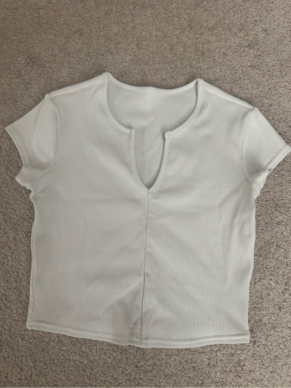 Alo ribbed top in cream/off white size XS
